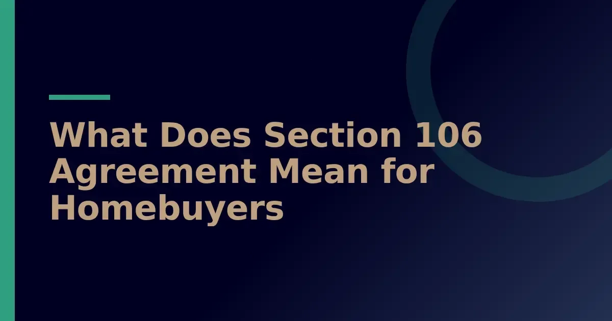 Section 106 checks before you buy